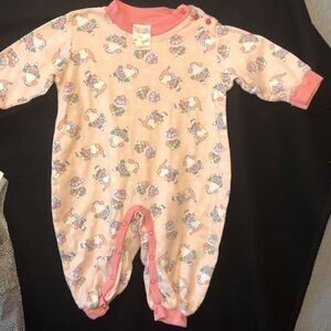 Cotton Club Infant Girls Onesie L/S PJs Sz 18 mo
